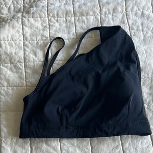 Women's Black Asymmetrical Sports Bra